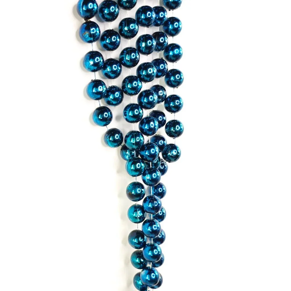 Vintage Holiday Blue Plastic Beaded Garland Set